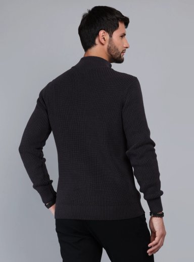 SWEATER STONE WASH REGULAR FIT NEGRO ARROW - 2