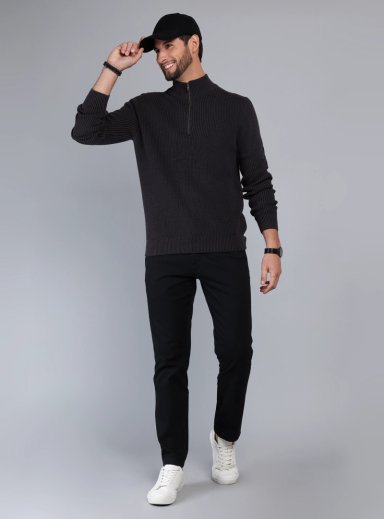 SWEATER STONE WASH REGULAR FIT NEGRO ARROW - 4