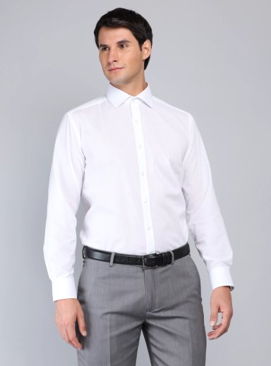 CAMISA FORMAL TEXTURADA SLIM FIT BLANCO VAN HEUSEN - 1