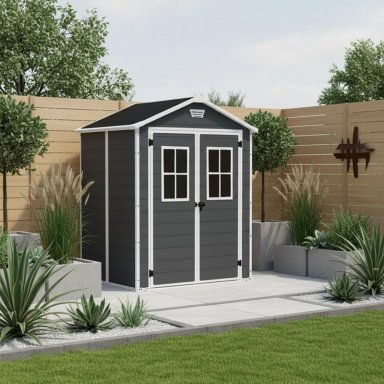 BODEGA JARDÍN KETER MANOR 6X5 GRIS OSCURO - 4