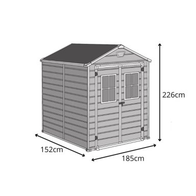 BODEGA JARDÍN KETER MANOR 6X5 GRIS OSCURO - 6