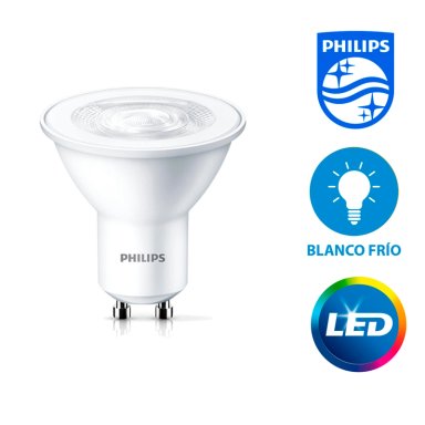 PACK 2 AMPOLLETAS LED PHILIPS GU10 3.8W LUZ FRIA - 2