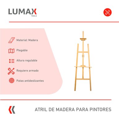 ATRIL PARA PINTORES DE MADERA 172CM - 2