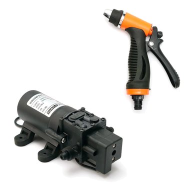 BOMBA AGUA HIDROLAVADORA PARA AUTO 12V CON ACCESORIOS - 4