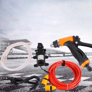 BOMBA AGUA HIDROLAVADORA PARA AUTO 12V CON ACCESORIOS - 6