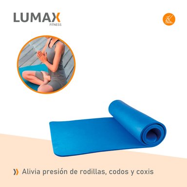 COLCHONETA MAT YOGA PILATES EJERCICIO 10 MM AZUL - 7