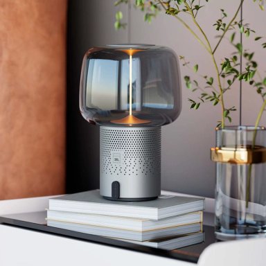 LAMPARA SERENA PLAY CON PARLANTE JBL KOODUU FROSTED SILVER - 5
