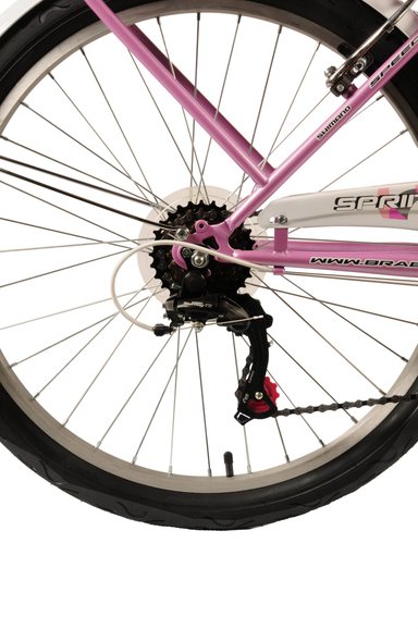 BICICLETA BRABUS SPRING ARO 24 ROSADO - 5