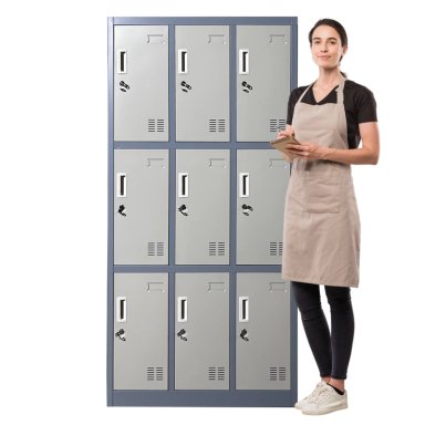 LOCKER CASILLERO METALICO 3 CUERPOS 9 PUERTAS - 2