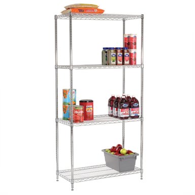 ESTANTE 90X45X180 CM ACERO CROMADO PROCHEF. CAPACIDAD 480 KG - 3