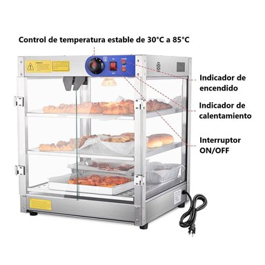VITRINA PROCHEF MANTENEDORA CALOR HASTA 85°C - 4