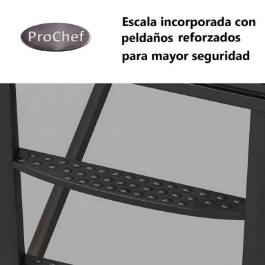 CAMAROTE UNA PLAZA ACERO 90X200 CM NEGRO - 4