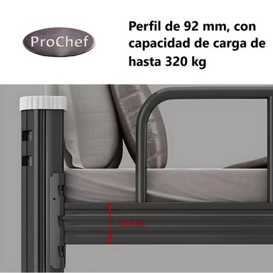 CAMAROTE PROCHEF ACERO 1 PLAZA BLANCO 90X200 CM - 6