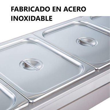 VITRINA PROCHEF CALOR BAÑO MARIA SOBREMESA 6 X GN 1/2 37L - 9