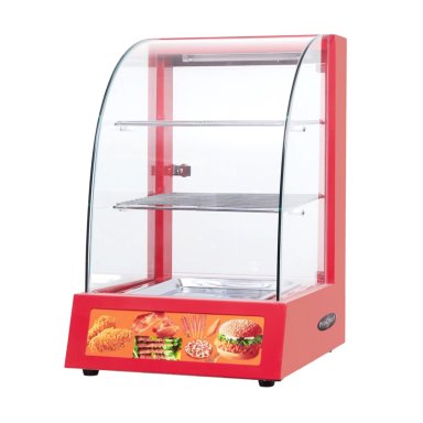 VITRINA PROCHEF 38 CM. EN COLOR ROJO MANTENEDORA DE CALOR - 1