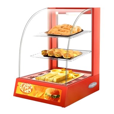 VITRINA PROCHEF 38 CM. EN COLOR ROJO MANTENEDORA DE CALOR - 2
