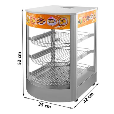 VITRINA PROCHEF ET-LD-1P ACERO INOXIDABLE 35 CM CALOR SOBREMESA - 7