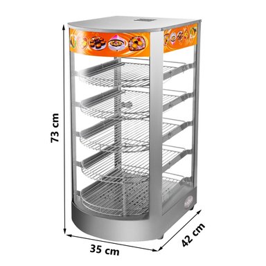 VITRINA DE CALOR 35 CM. ACERO INOX. 30 A 80°C ET-LD-1P-W - 5