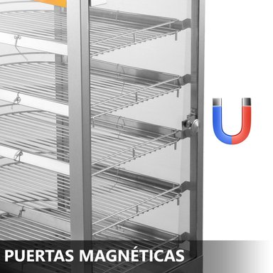 VITRINA DE CALOR 35 CM. ACERO INOX. 30 A 80°C ET-LD-1P-W - 7
