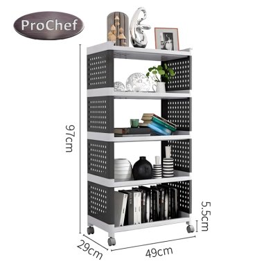 CARRO PROCHEF ESTANTE ORGANIZADOR PLASTICO 5 BANDEJAS REMOVIBLES - 5