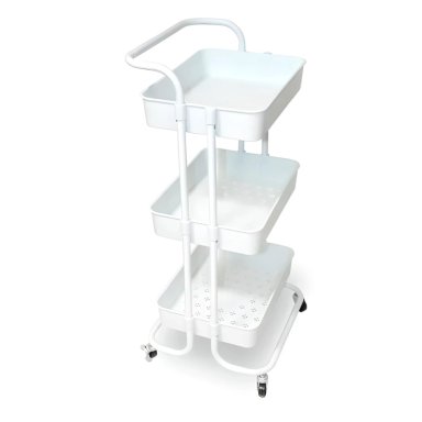CARRO ORGANIZADOR MULTIUSO BLANCO BANDEJAS PLASTICAS - 7