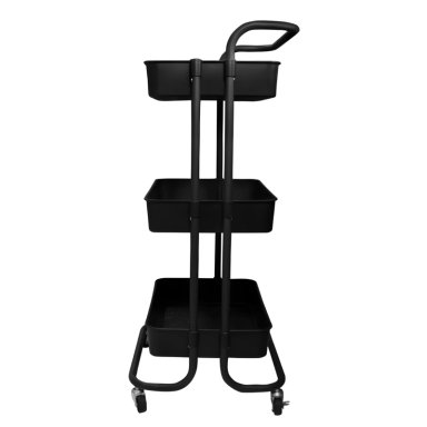 CARRO ORGANIZADOR MULTIUSO NEGRO BANDEJAS PLASTICAS - 7