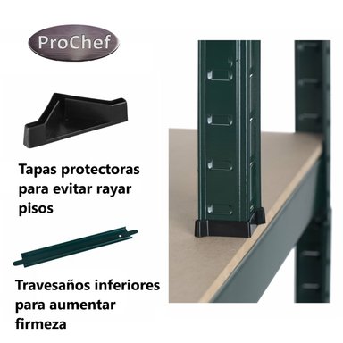 MESON DE TRABAJO CON REPISAS ACERO 100X60X180 CM. - 6