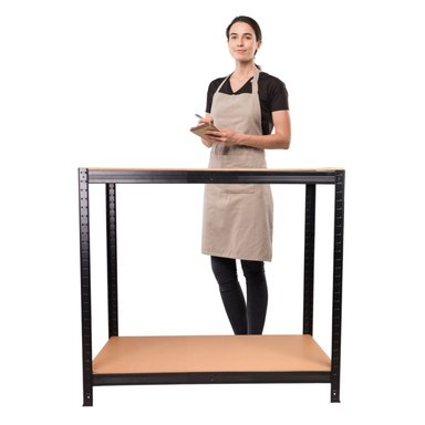 MESON DE TRABAJO ACERO Y MDF 90X60X90 CM. - 2
