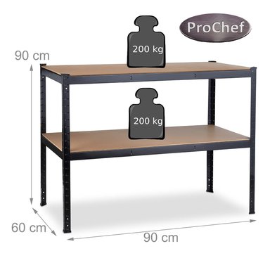 MESON DE TRABAJO ACERO Y MDF 90X60X90 CM. - 7