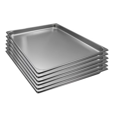 BANDEJA GASTRONOMICA GN 2/1 X 40 MM ACERO INOX. PACK 6 UNIDADES - 1