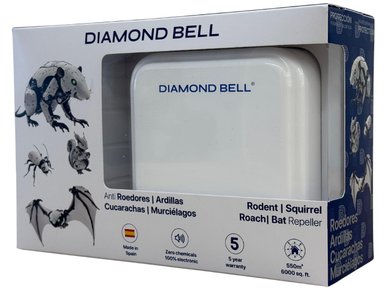 REPELENTE ANTI RATONES CUCARACHAS MURCIELAGOS PRO DIAMOND BELL DB-06 BLANCO - 3