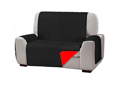 FUNDA CUBRE SOFÁ DEWINNER 2 CUERPOS ROJO 10 X 12 CM NEGRO - 1