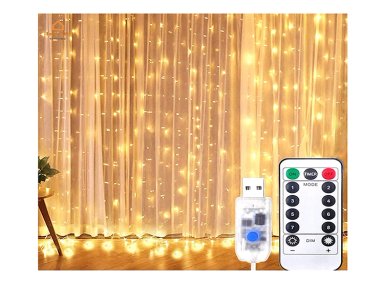 CORTINA MALLA LUCES DEWINNER LED USB MULTICOLOR CONTROL REMOTO - 1