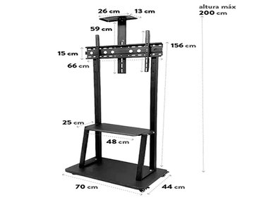 RACK SOPORTE TV CON RUEDAS MOVIL HASTA 70 P - 4
