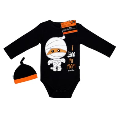 BODY Y GORRITO HALLOWEEN MOMIA NIÑO 3-6 MESES - 1