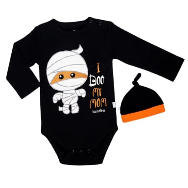 BODY Y GORRITO HALLOWEEN MOMIA NIÑO 3-6 MESES - 2