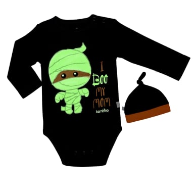 BODY Y GORRITO HALLOWEEN MOMIA NIÑO 3-6 MESES - 3