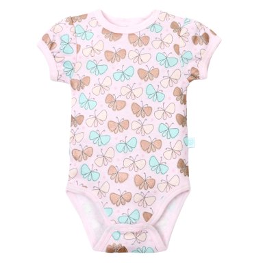 PACK 2 BODY ALGODON NIÑA BAMBINO BLANCO MANGA CORTA MARIPOSA - 4