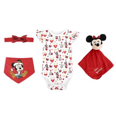 SET 4 PIEZAS NAVIDAD MINNIE MUERDAGO NIÑA - 3