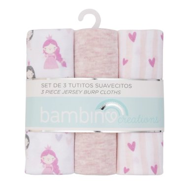 SET 3 TUTITOS ALGODÓN NIÑA BAMBINO ROSADO SUAVECITOS PRINCESAS - 1