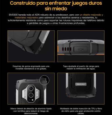 CELULAR BLACKVIEW BV9300 256 GB 12 GB RAM 50 MP 6.7 " RESISTENTE GOLPE AGUA BATERÍA 15000MAH 2SIM - 3