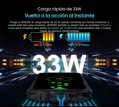 CELULAR BLACKVIEW BV9300 256 GB 12 GB RAM 50 MP 6.7 " RESISTENTE GOLPE AGUA BATERÍA 15000MAH 2SIM - 6