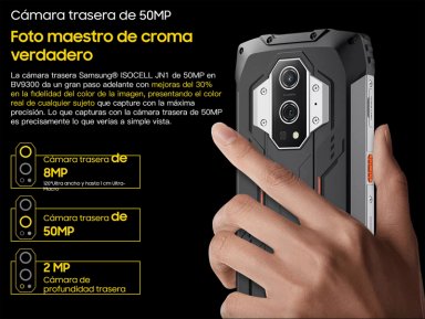 CELULAR BLACKVIEW BV9300 256 GB 12 GB RAM 50 MP 6.7 " RESISTENTE GOLPE AGUA BATERÍA 15000MAH 2SIM - 8