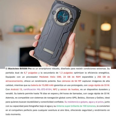 CELULAR BLACKVIEW BV9300 PRO 256 GB 12 GB RAM 50 MP 6.7 " ROBUSTO ALTO RENDIMIENTO - 2