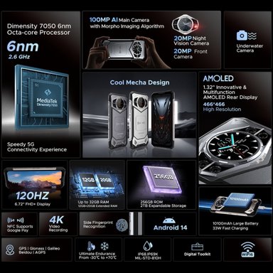 DOOGEE S200 - SMARTPHONE ULTRARRESISTENTE, 100 MP, 12GB+256GB, 10.100MAH - 3