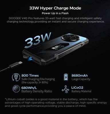 DOOGEE V40 PRO - SMARTPHONE RUGERIZADO 5G CON 36GB RAM Y CÁMARA DE 200MP - 9