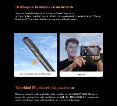 CUBOT KINGKONG X PRO: RAM 24GB, RESISTENTE 5G CAMARA 100 MP - 9