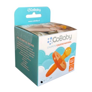 CHUPETE COBABY 1573A1 CAUCHO NATURAL 0 A 3 MESES PUNTA REDONDA CAFÉ - 1