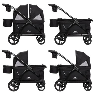 CARRO PASEO WAGON Y COCHE DOBLE MUV EXPEDITION 2 EN 1 ULTRA BLACK | Negro - 2
