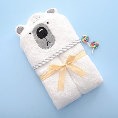 TOALLA BEBÉ BIG BEAR CAPUCHA 100% BAMBOO ORGANICO 90X90 - 2